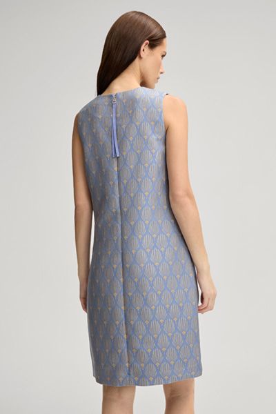 Gemustertes Jacquard Etuikleid ohne Ärmel