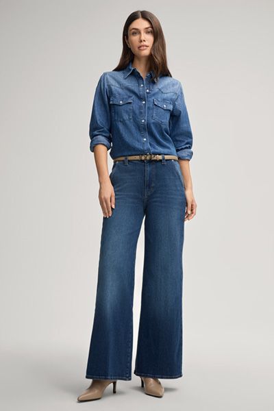 Klassisches Jeanshemd im Western-Stil