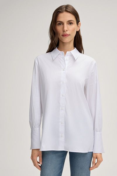 Klassische Langarm Bluse mit Knopfleiste