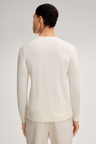 Klassischer Merinowoll-Pullover mit Rundhalsausschnitt