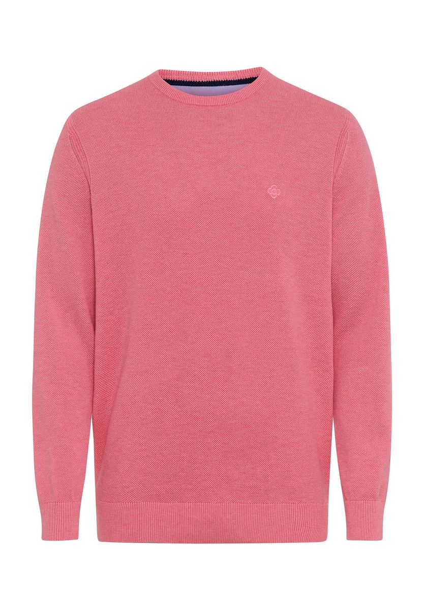 Klassischer Baumwollpullover mit Rundhalsausschnitt