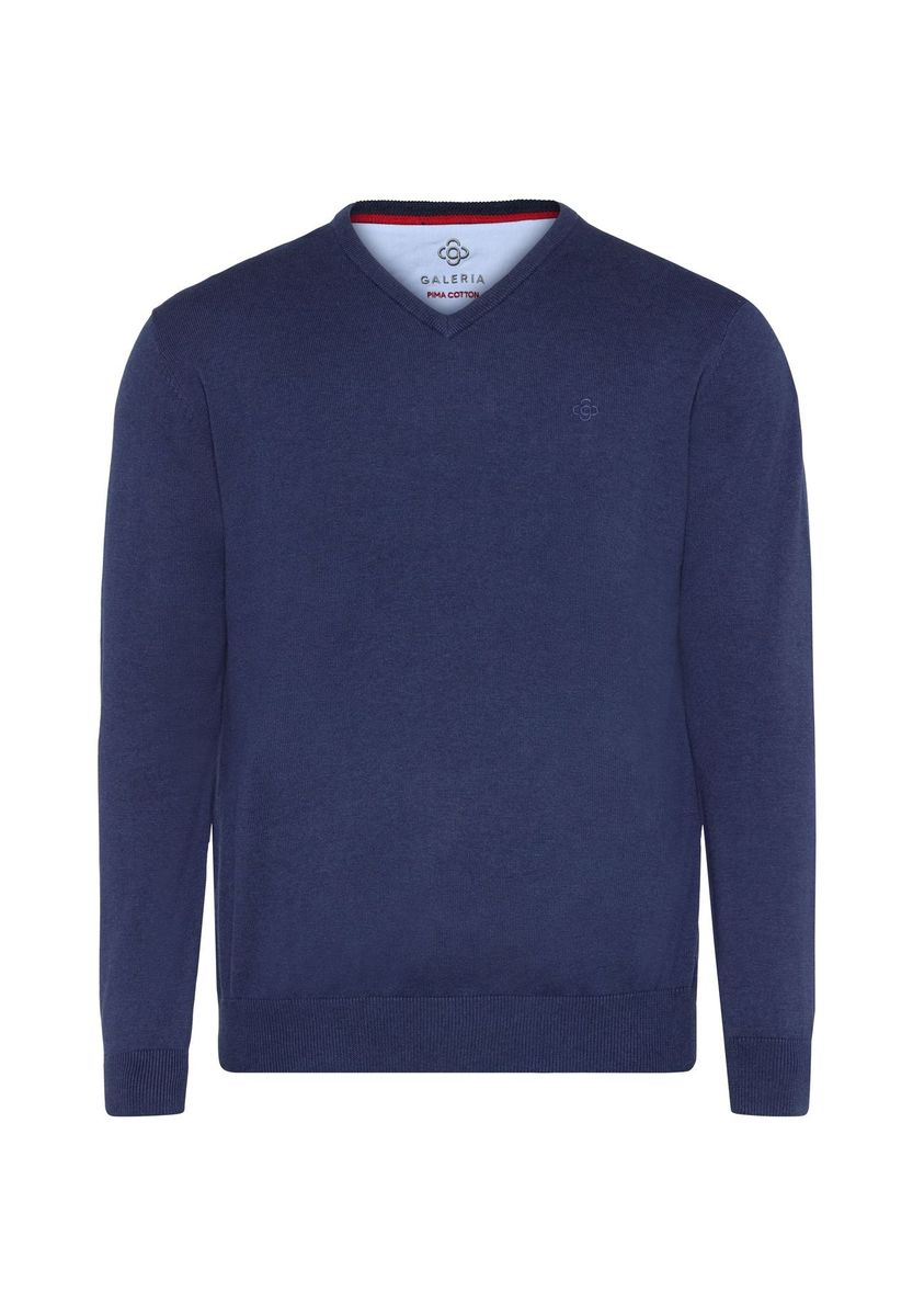 Herren Pima Baumwollpullover mit V-Ausschnitt