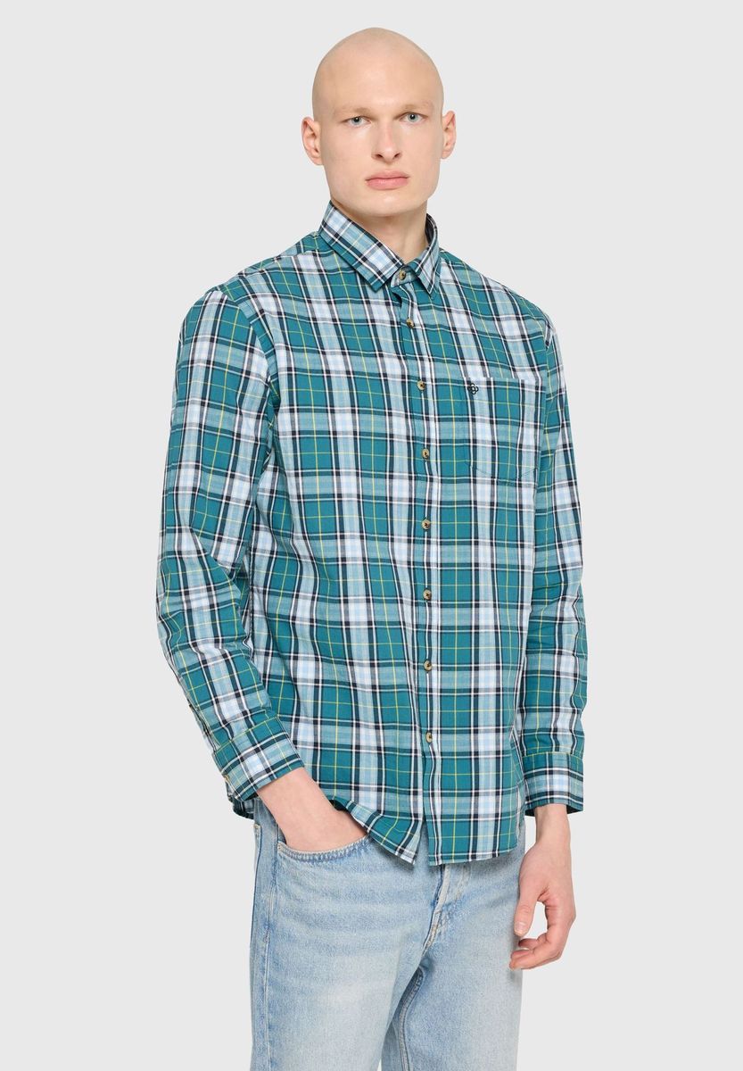 GALERIA Freizeithemd, Langarm, Kent-Kragen, für Herren, blau, S