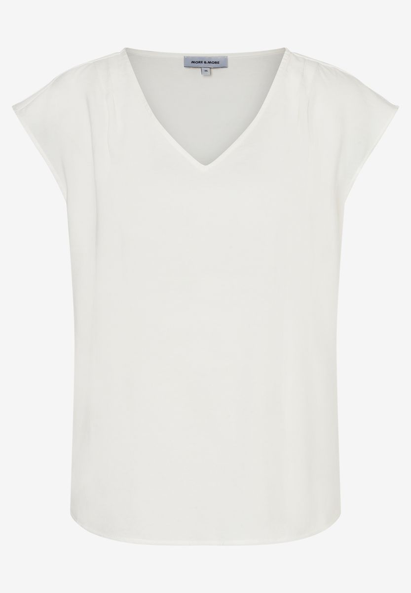 Elegantes V-Ausschnitt Cap Sleeve Top