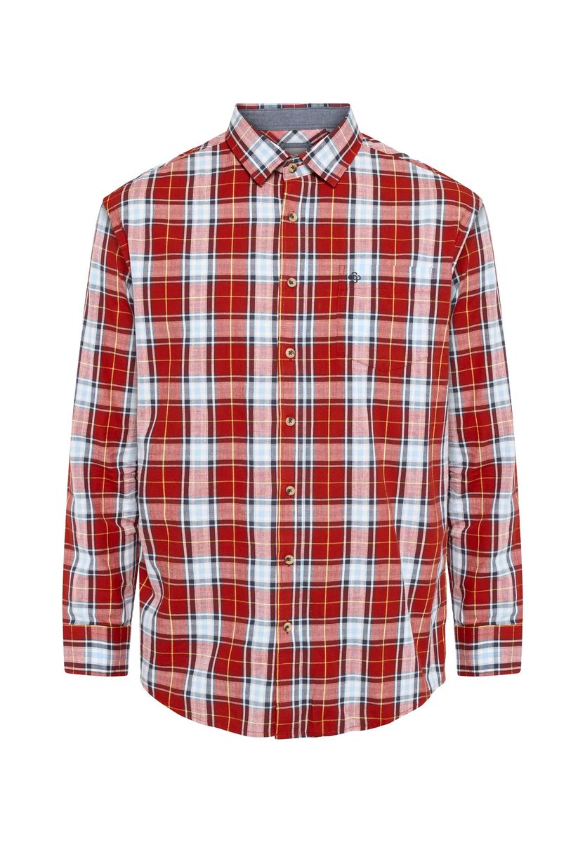 GALERIA Freizeithemd, Langarm, Kent-Kragen, für Herren, rot, S