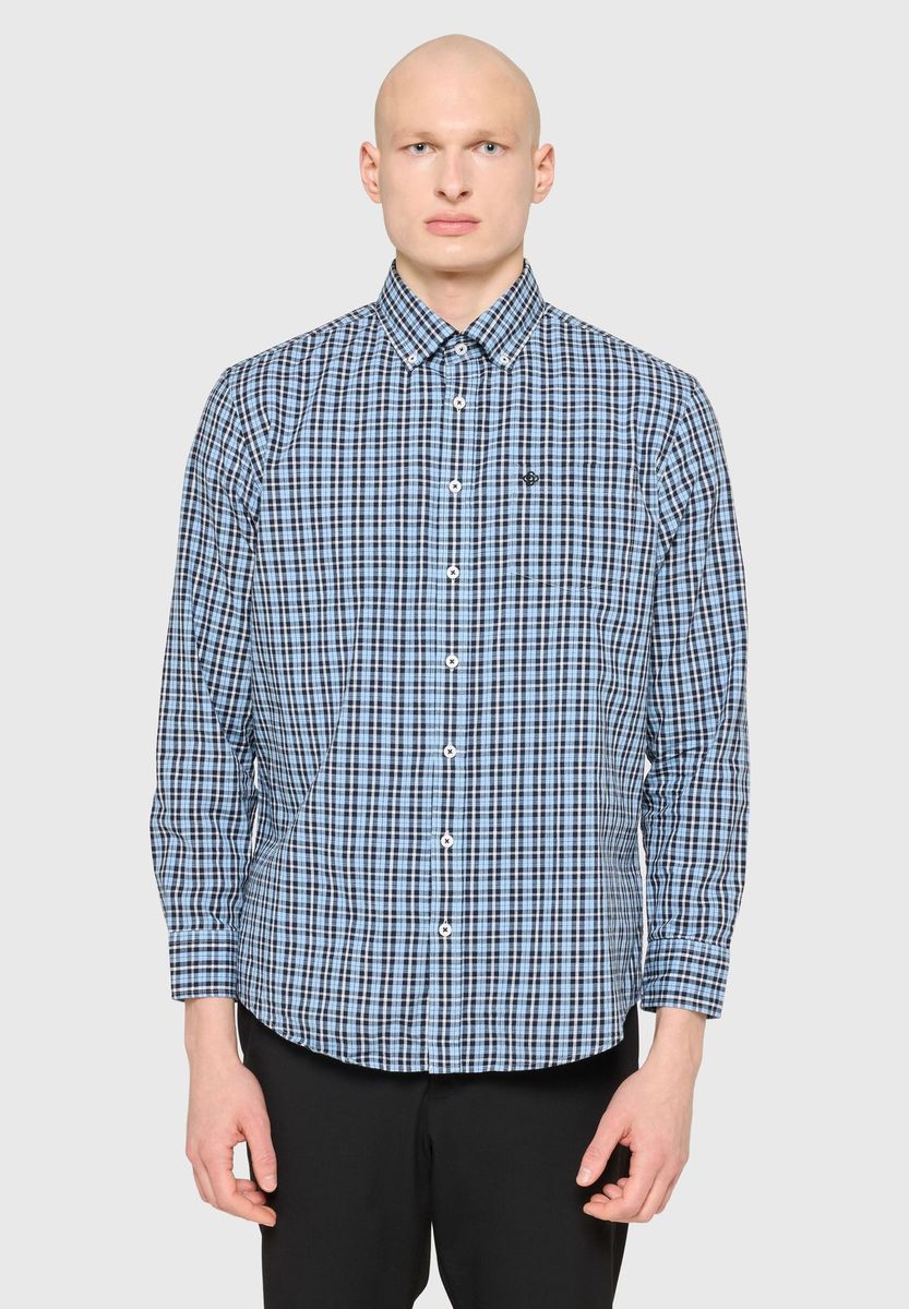 GALERIA Hemd, Langarm, Button-Down-Kragen, für Herren, blau, S