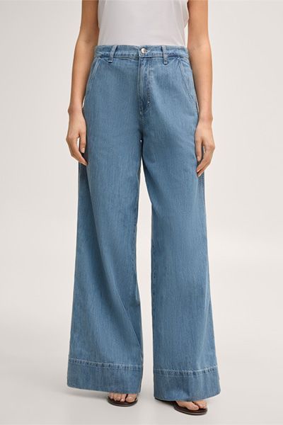 Palazzo-Jeans mit weitem Bein