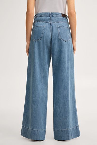 Palazzo-Jeans mit weitem Bein