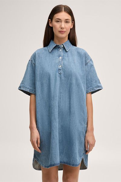 Jeans-Kleid in Mid Blue washed