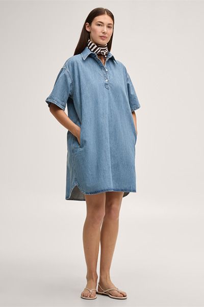 Jeans-Kleid in Mid Blue washed