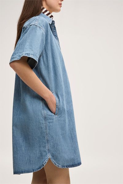 Jeans-Kleid in Mid Blue washed
