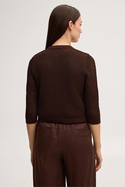 Braune Strickjacke aus Viskosemischung