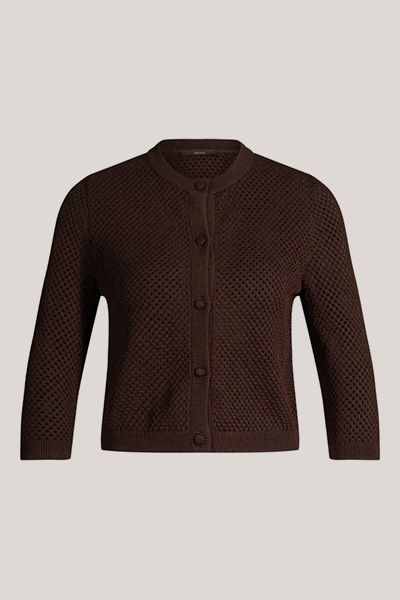 Braune Strickjacke aus Viskosemischung
