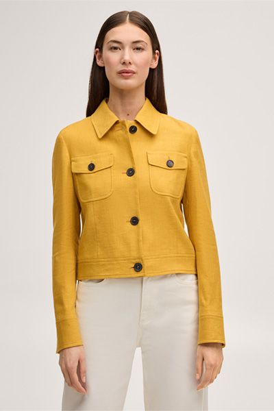 Kurzjacke aus Leinenmischung