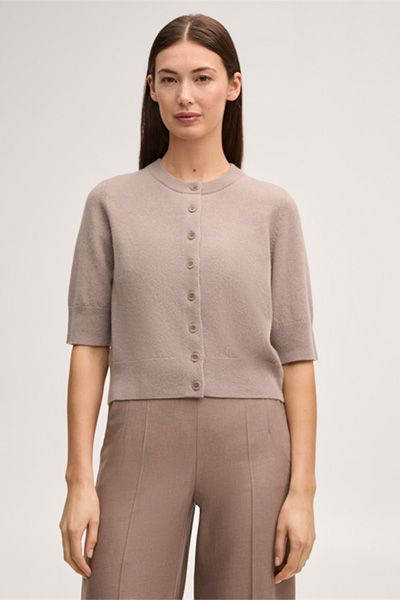 Kurzärmeliger Kaschmir-Cardigan