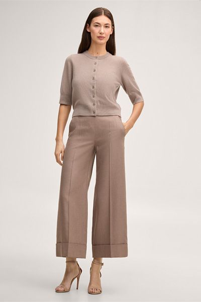 Kurzärmeliger Kaschmir-Cardigan