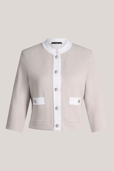 Elegante Baumwollmischungs-Strickjacke mit Taschen