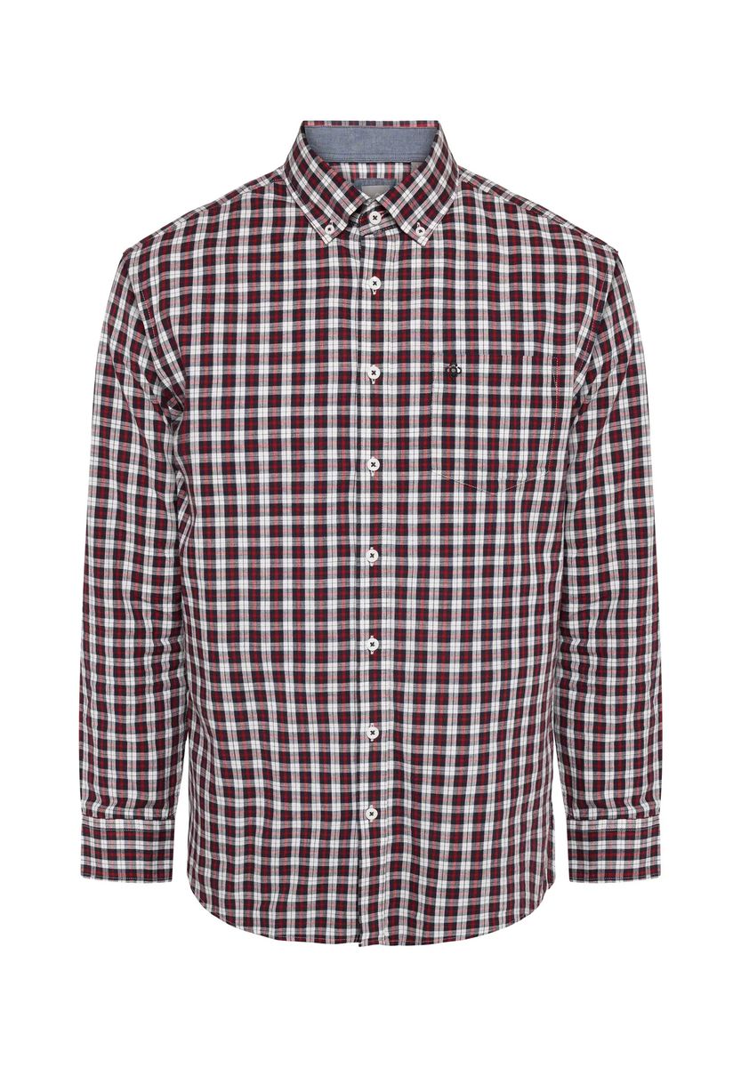 GALERIA Hemd, Langarm, Button-Down-Kragen, für Herren, rot, S