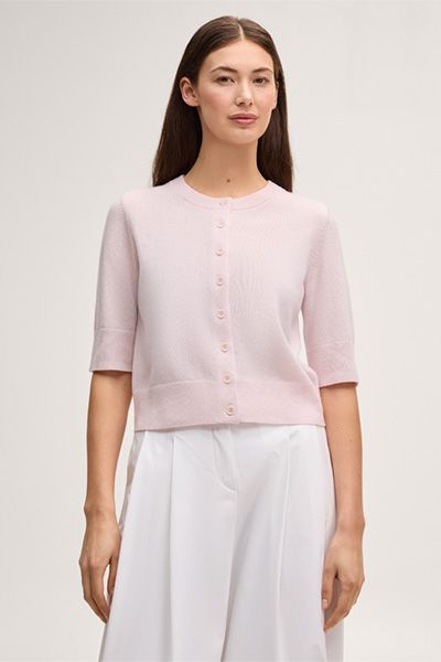 Cashmere Kurzarm-Cardigan