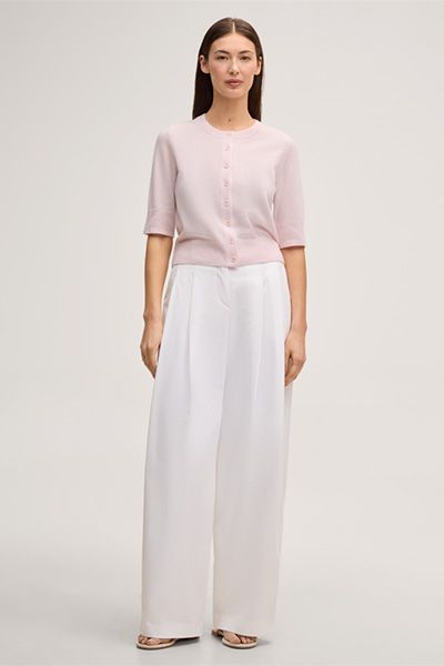 Cashmere Kurzarm-Cardigan