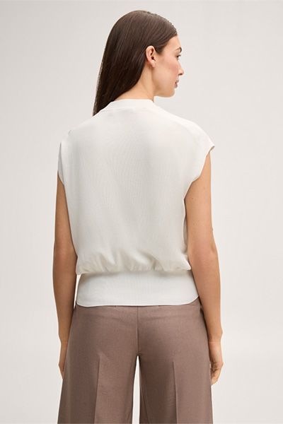 Strickoberteil aus Seidenbaumwolle
