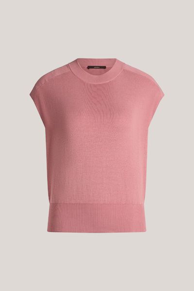 Strickoberteil aus Seiden-Baumwollmischung