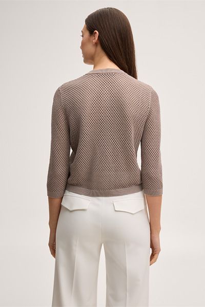 Strickjacke aus Viskosemischung mit Knöpfen