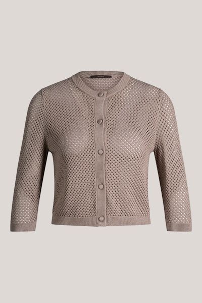Strickjacke aus Viskosemischung mit Knöpfen