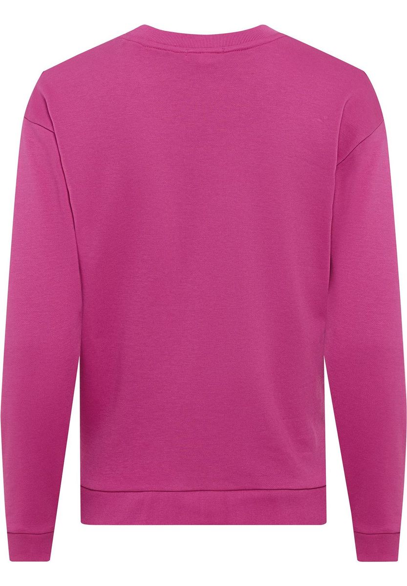 Klassisches einfarbiges rosa Rundhals-Sweatshirt