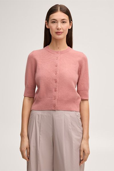 Eleganter Kurzarm-Cashmere-Cardigan