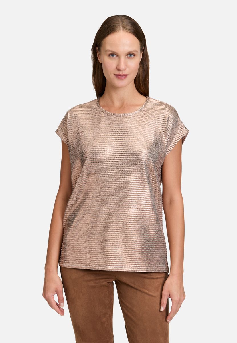 Casual-Shirt mit Glanzeffekt