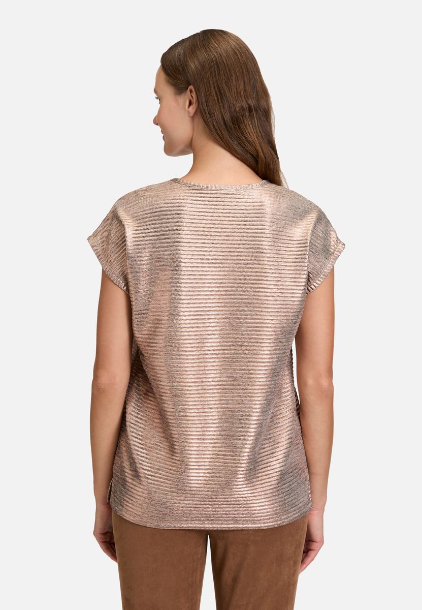 Casual-Shirt mit Glanzeffekt