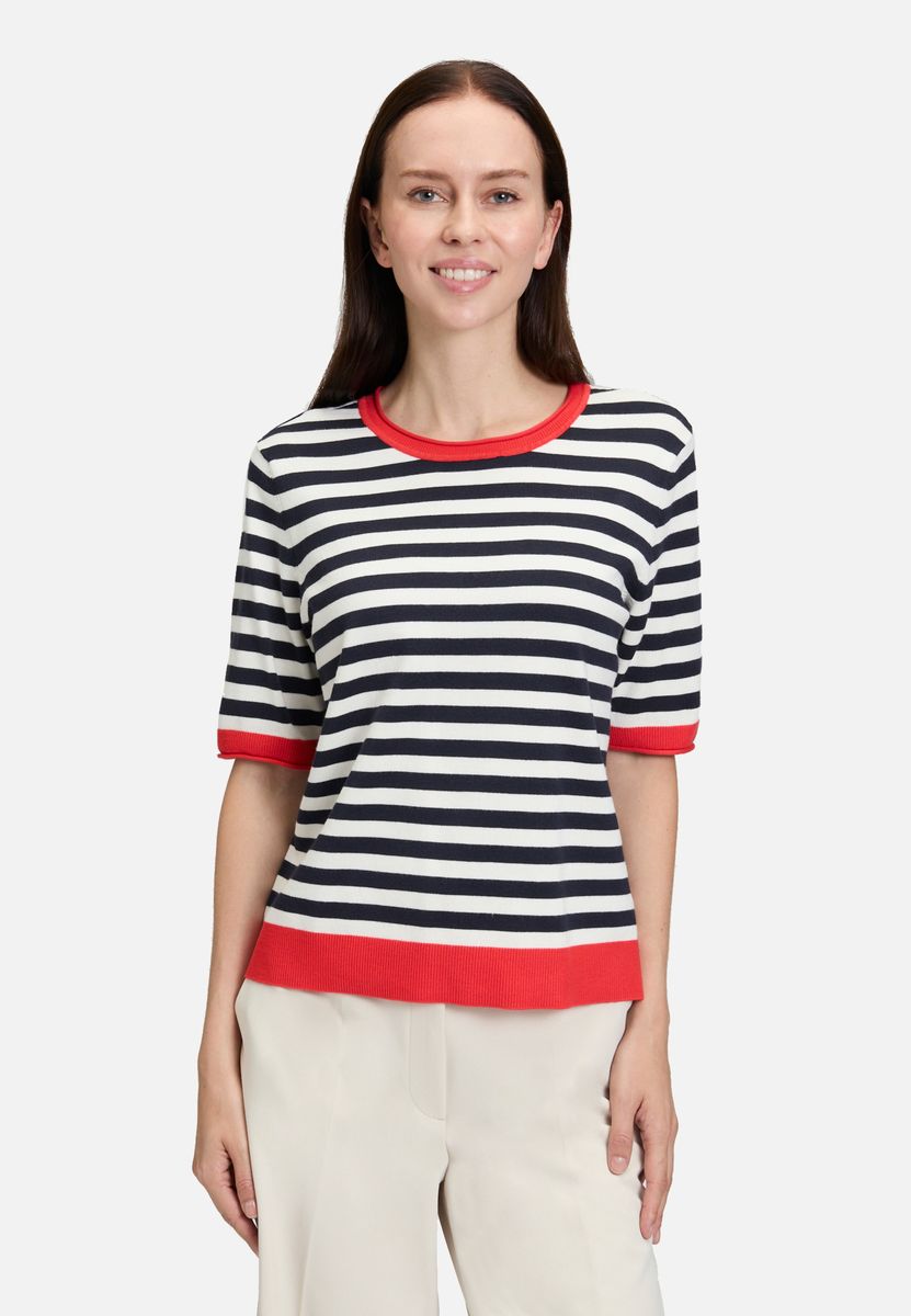 Basic-Pullover mit Streifen