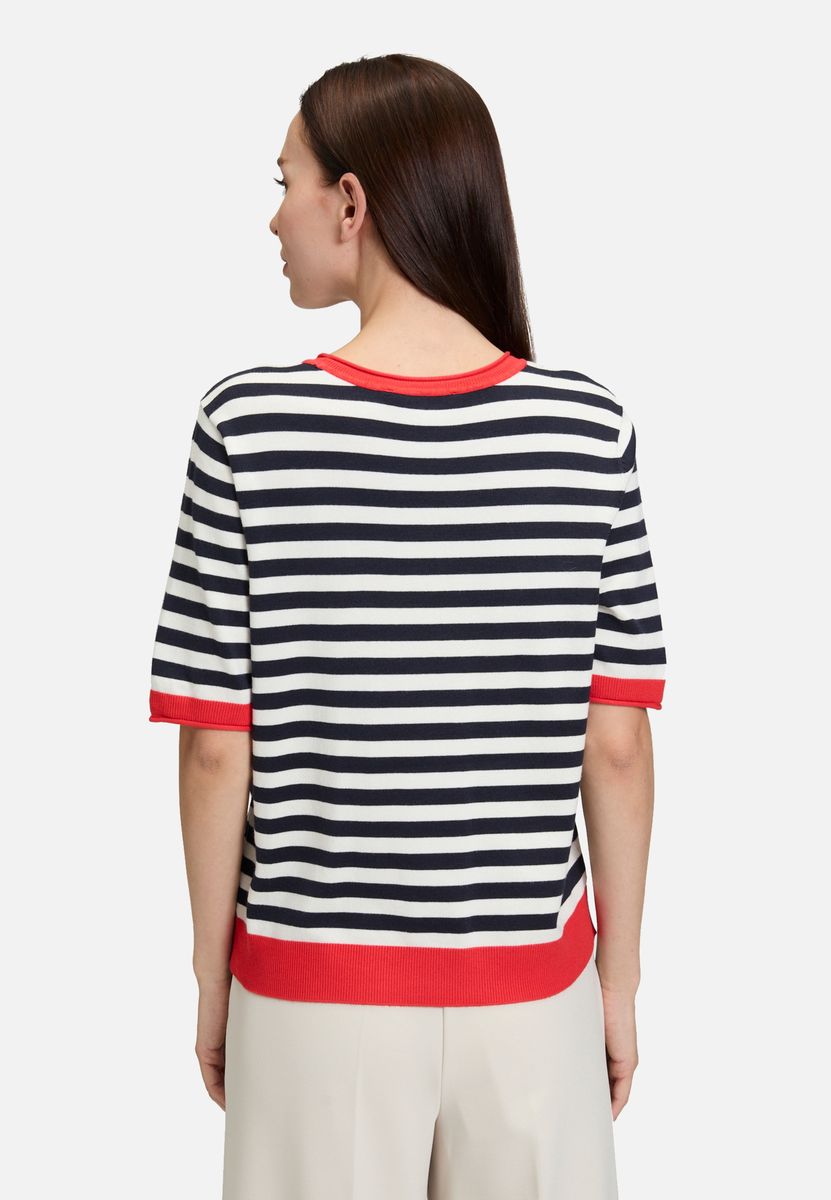 Basic-Pullover mit Streifen