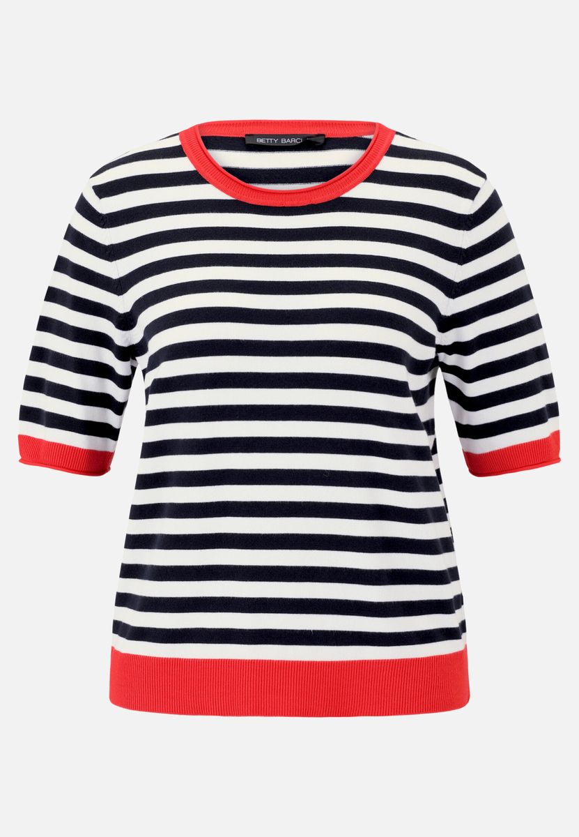 Basic-Pullover mit Streifen