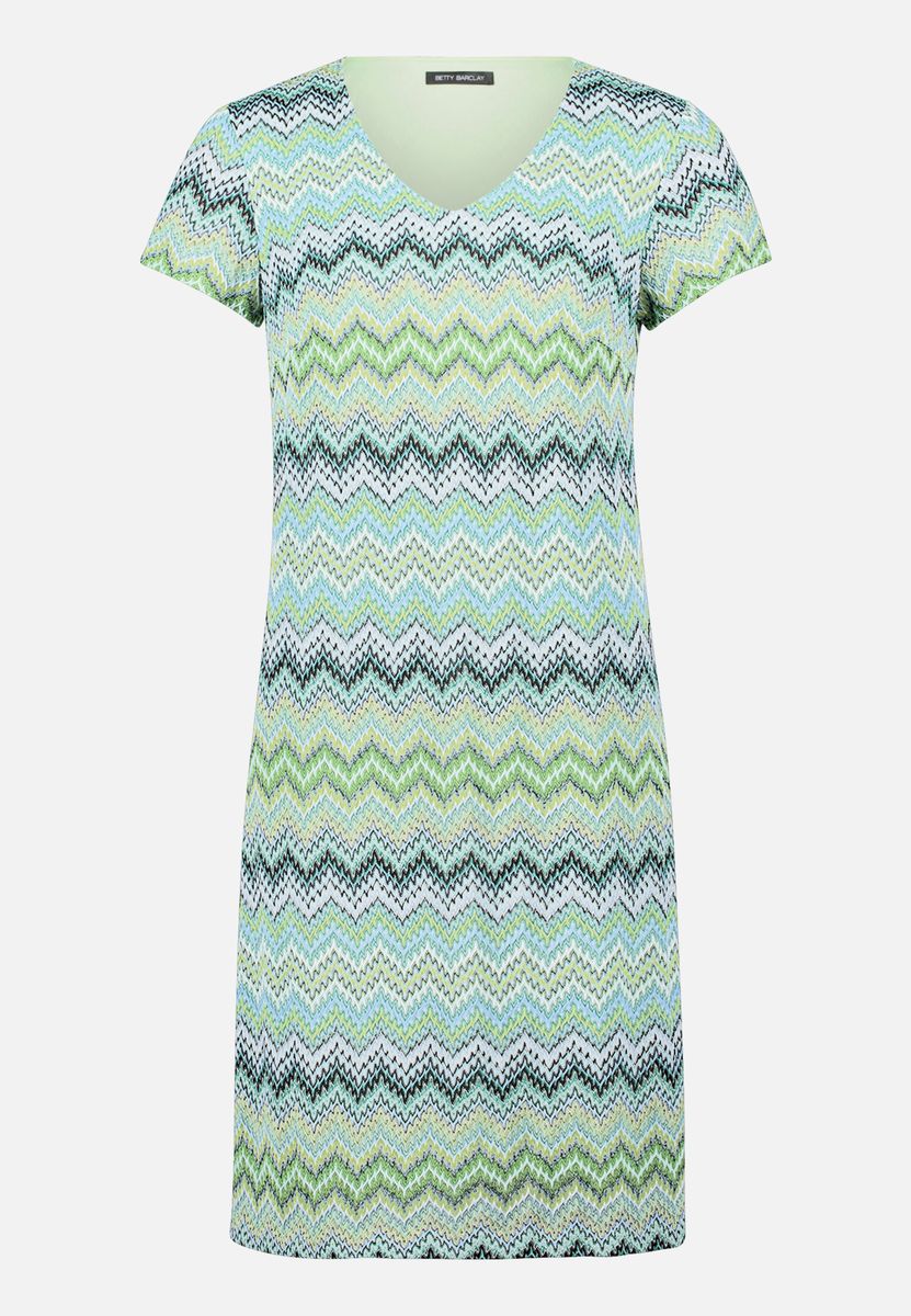 Zickzack-Kleid mit V-Ausschnitt
