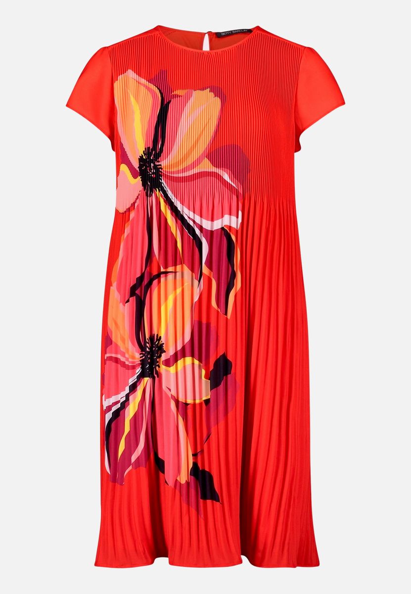 Plisseekleid kurzarm