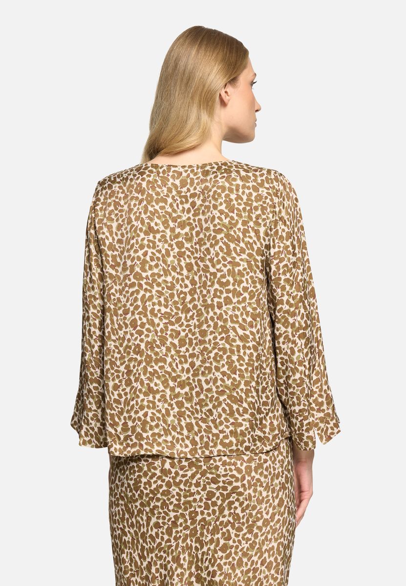 Schlupfbluse mit Leoprint