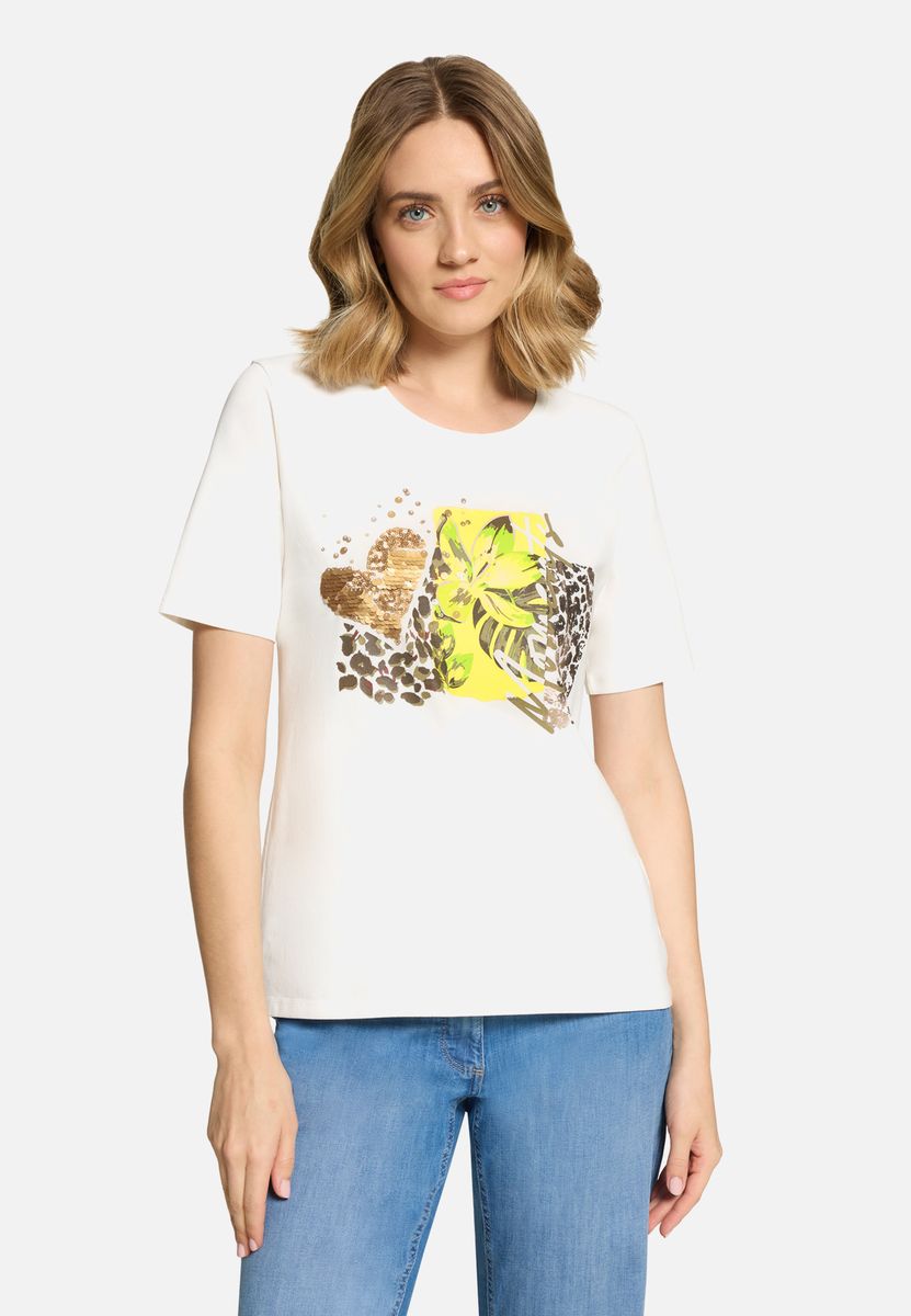 T-Shirt mit kombiniertem Grafik-Print