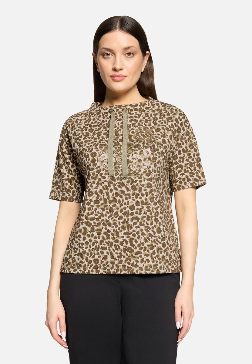 Sweatshirt mit Leopardenmuster und Pailletten
