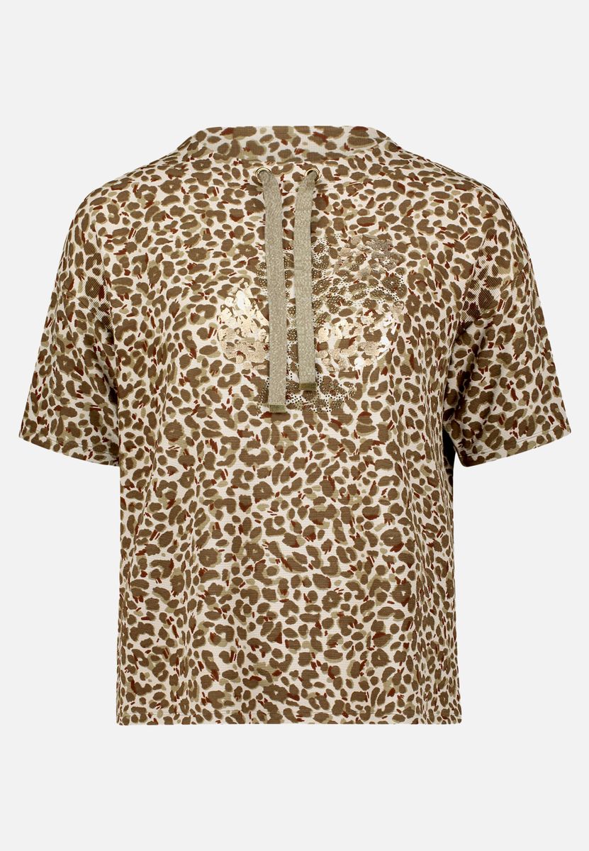 Sweatshirt mit Leopardenmuster und Pailletten