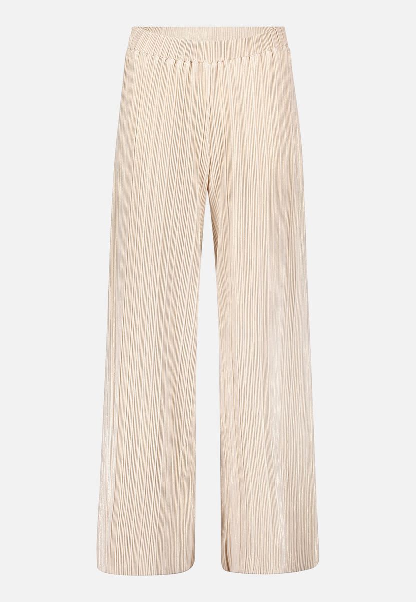 Schimmernde Plissee-Culotte mit weitem Bein