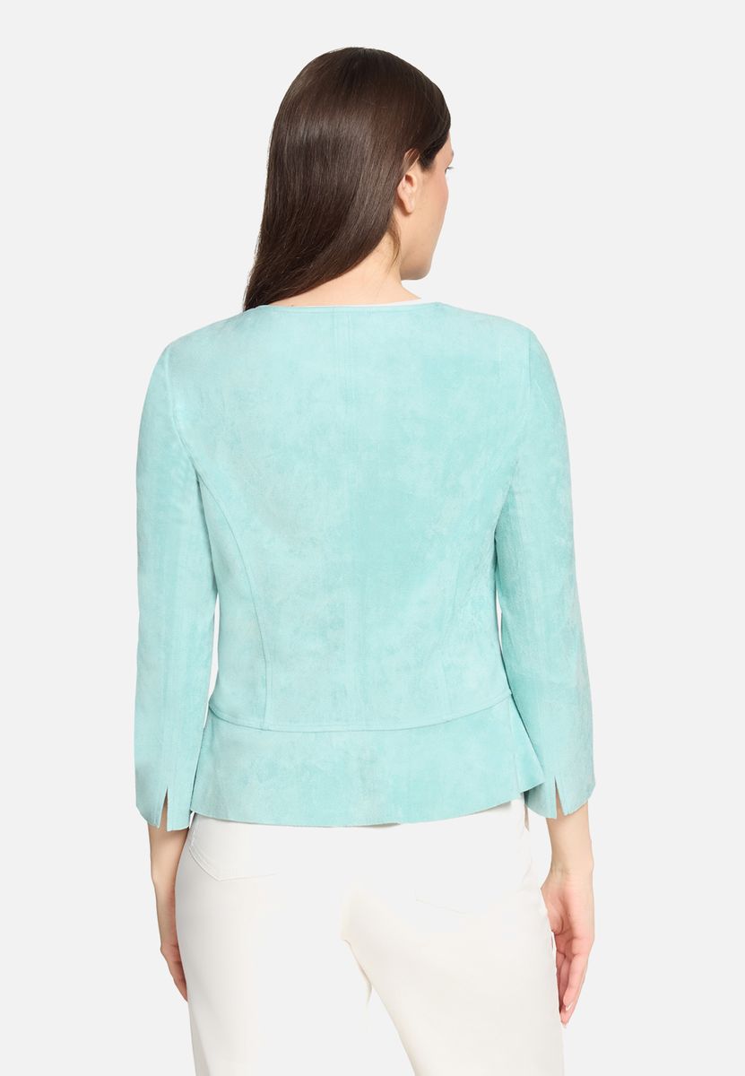 Reißverschluss-Blazer in Wildleder-Optik