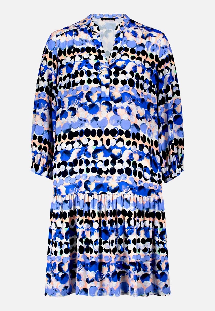 Luftiges Stufen-Midikleid mit abstraktem Print