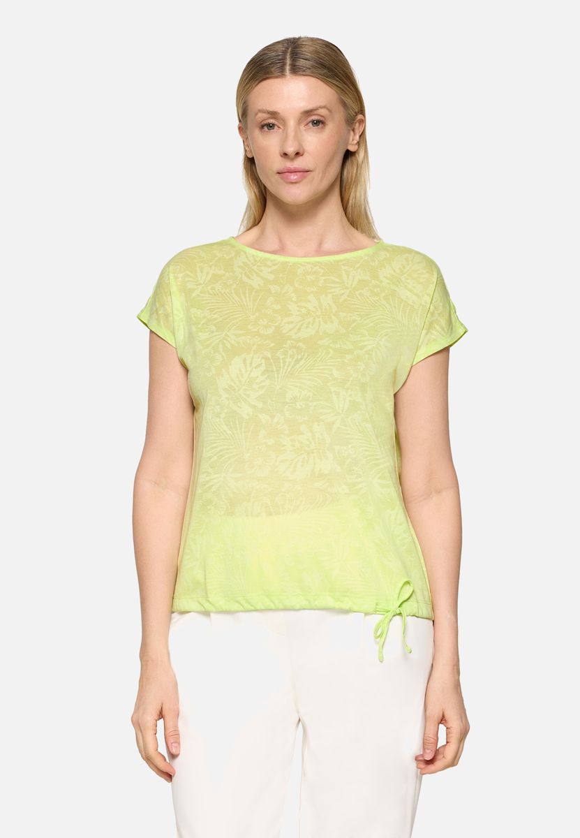 Top mit Tropenprint und Tunnelzug
