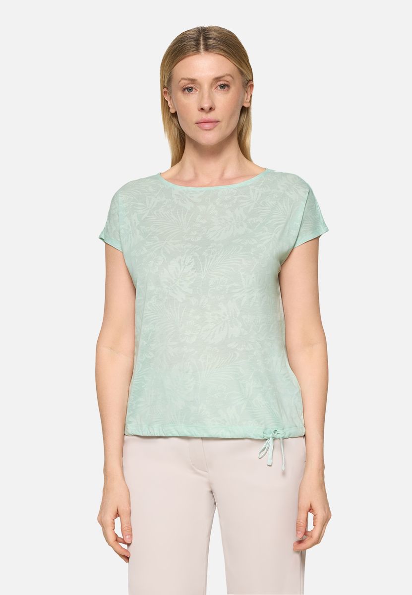 Tropen-Print Shirt mit Tunnelzug