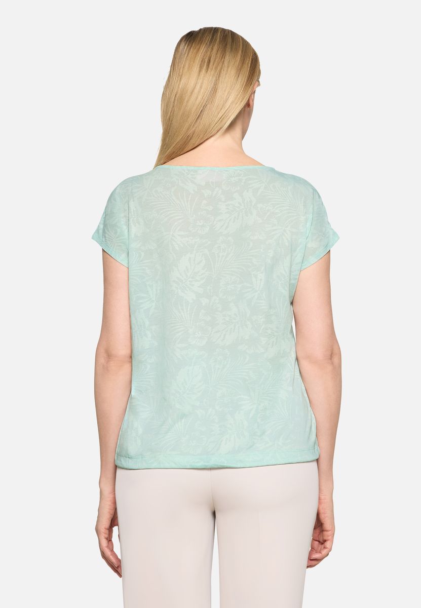 Tropen-Print Shirt mit Tunnelzug