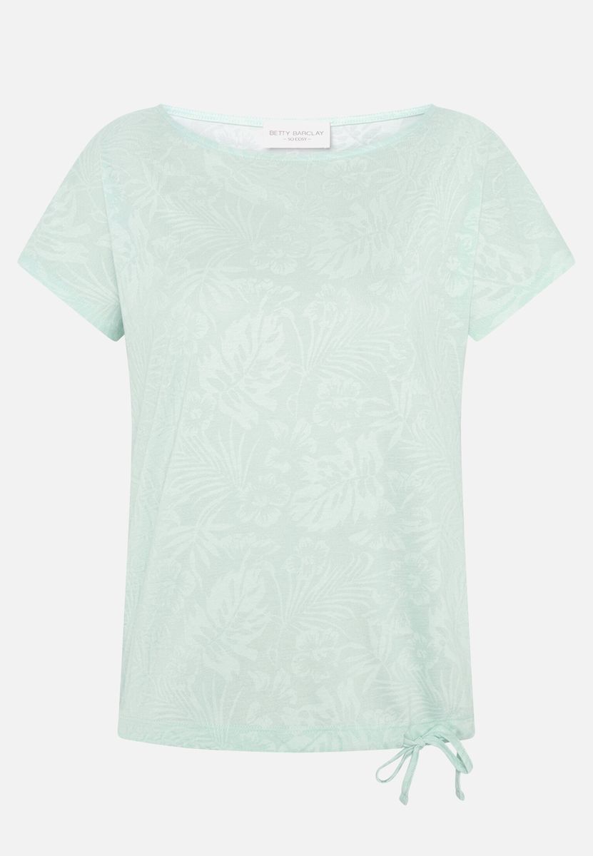 Tropen-Print Shirt mit Tunnelzug