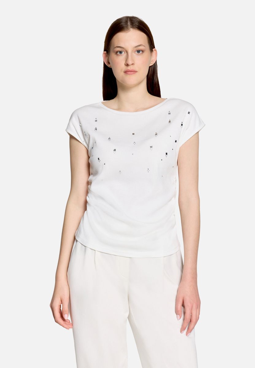 Casual-Shirt mit Rippenstruktur
