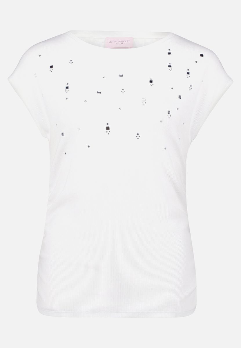 Verziertes Rippshirt mit Flügelärmeln
